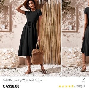 SHEIN Drawstring Midi Dress